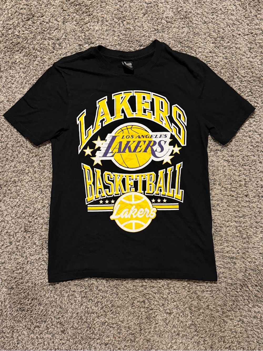 Los Angeles Lakers Black & Yellow Short Sleeve Graphic Tee
